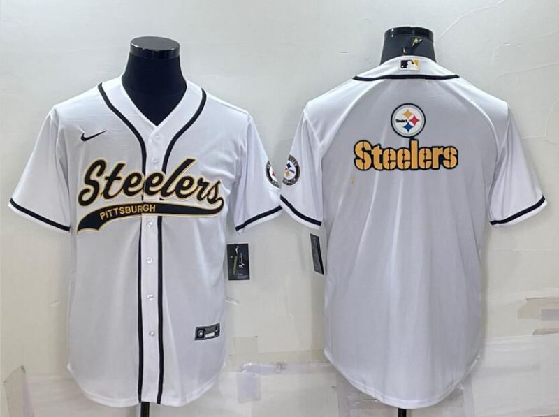 Men Pittsburgh Steelers Blank White 2022 Nike Co branded NFL Jerseys1->pittsburgh steelers->NFL Jersey